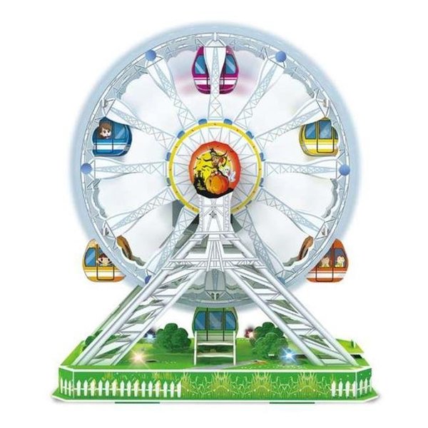 3D Puzzles 3D Puzzles CHA127 Ferris Wheel 3D Puzzle LED Motorized; 77 Pieces CHA127